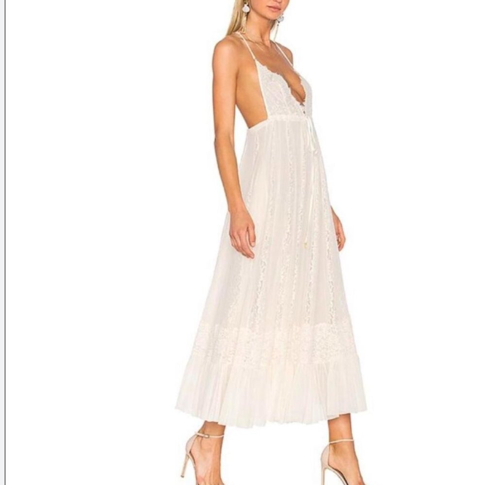 We are HAH Hot as Hell I’ll Take U Farrer White lace maxi Dress
